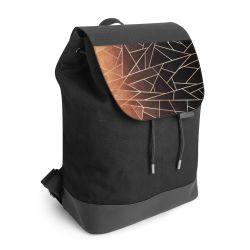 Backpack with flap black