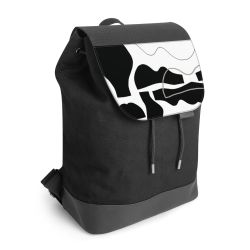 Backpack with flap black