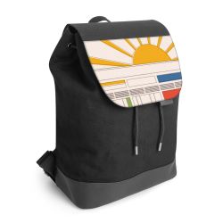 Backpack with flap black