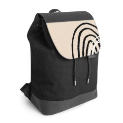 Backpack with flap black