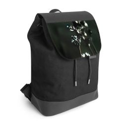 Backpack with flap black