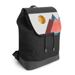 Backpack with flap black