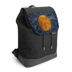 Backpack with flap black