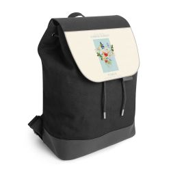 Backpack with flap black