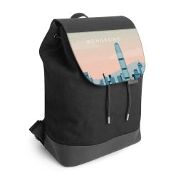 Backpack with flap black