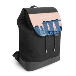 Backpack with flap black