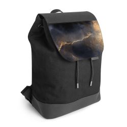 Backpack with flap black