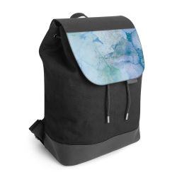 Backpack with flap black