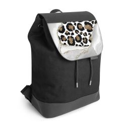 Backpack with flap black