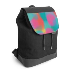 Backpack with flap black