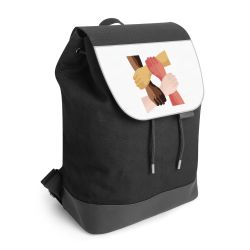 Backpack with flap black