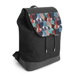 Backpack with flap black