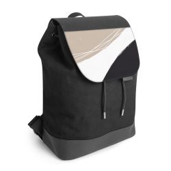 Backpack with flap black