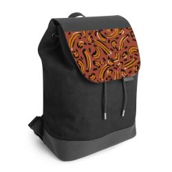 Backpack with flap black