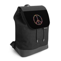 Backpack with flap black