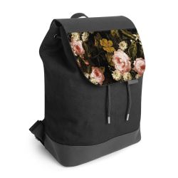 Backpack with flap black