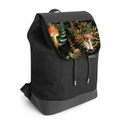 Backpack with flap black