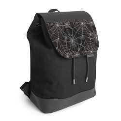 Backpack with flap black