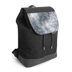 Backpack with flap black