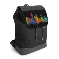 Backpack with flap black