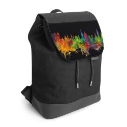 Backpack with flap black