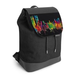 Backpack with flap black