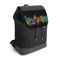 Backpack with flap black