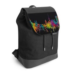 Backpack with flap black