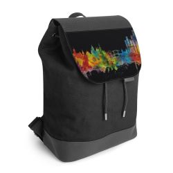 Backpack with flap black