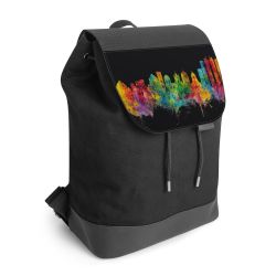 Backpack with flap black