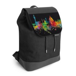 Backpack with flap black