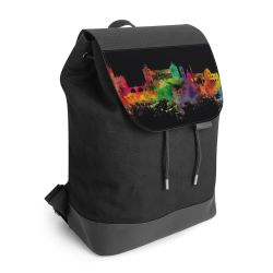 Backpack with flap black