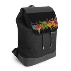 Backpack with flap black