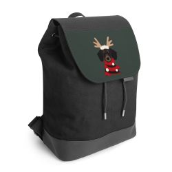 Backpack with flap black