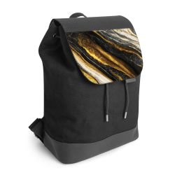 Backpack with flap black