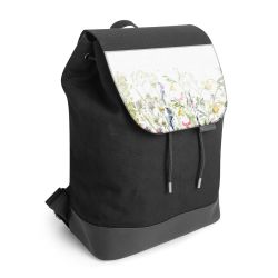 Backpack with flap black