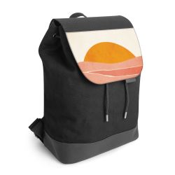 Backpack with flap black