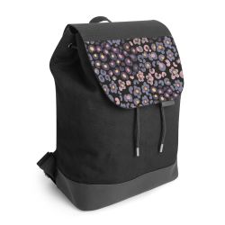 Backpack with flap black