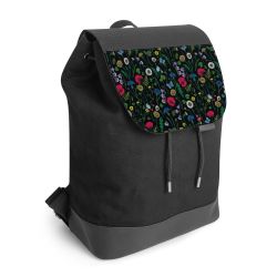 Backpack with flap black