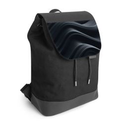 Backpack with flap black