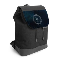 Backpack with flap black