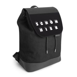 Backpack with flap black