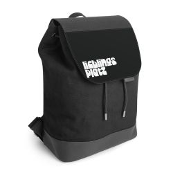 Backpack with flap black