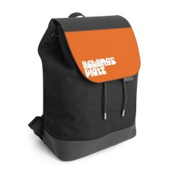 Backpack with flap black