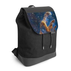 Backpack with flap black