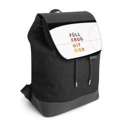 Backpack with flap black