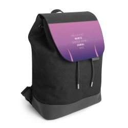 Backpack with flap black