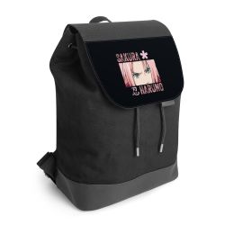 Backpack with flap black