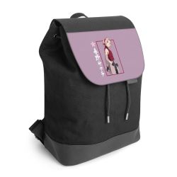 Backpack with flap black