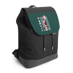 Backpack with flap black